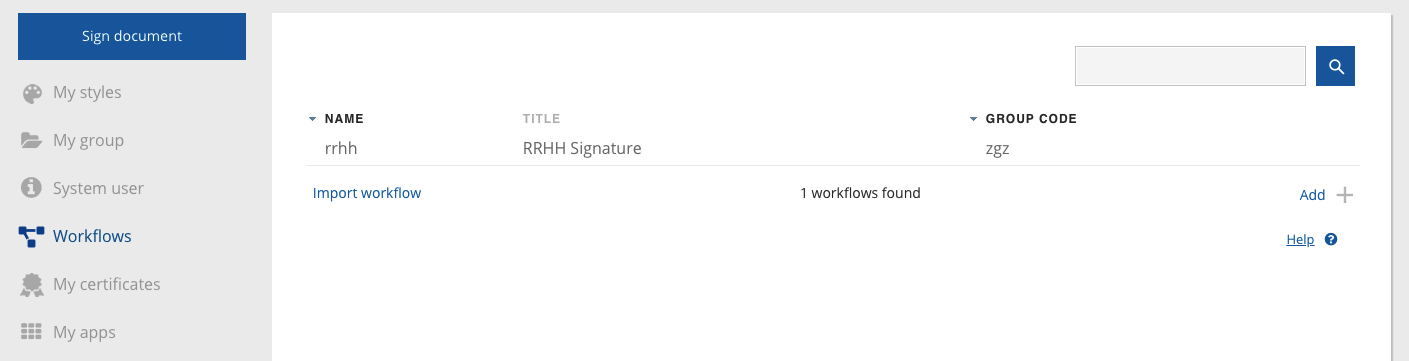 importar workflow de firmantes al grupo